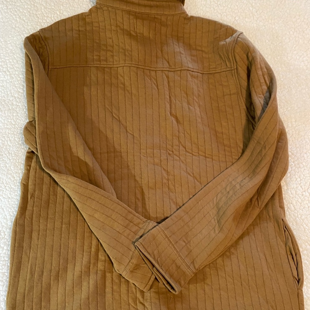 Brown Lightweight Shirt Jacket with Quilted Design Size Medium.  NWT - Picture 11 of 12